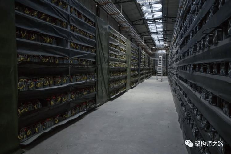A mining rig in operation showcasing power connections