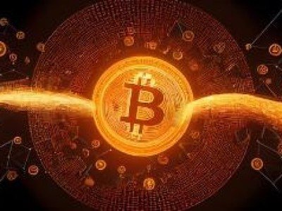 State-of-the-art crypto mining farm with rows of Bitcoin mining rigs