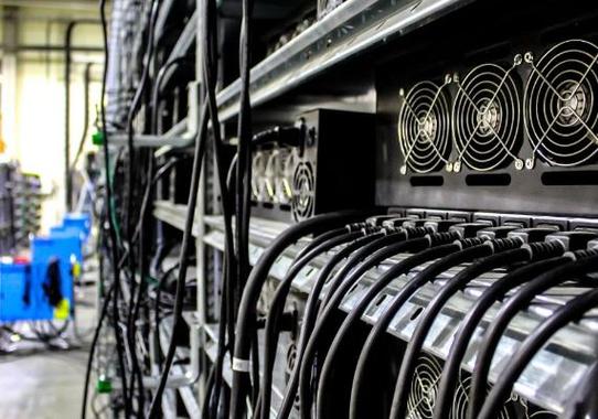 Mining rig setup in a professional hosting data center