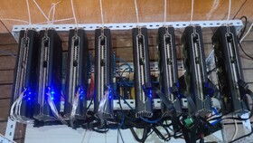A well-optimized mining rig setup showcasing multiple GPUs for enhanced cryptocurrency mining